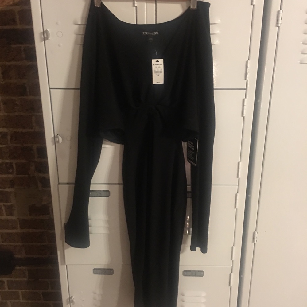 Express black cutout dress